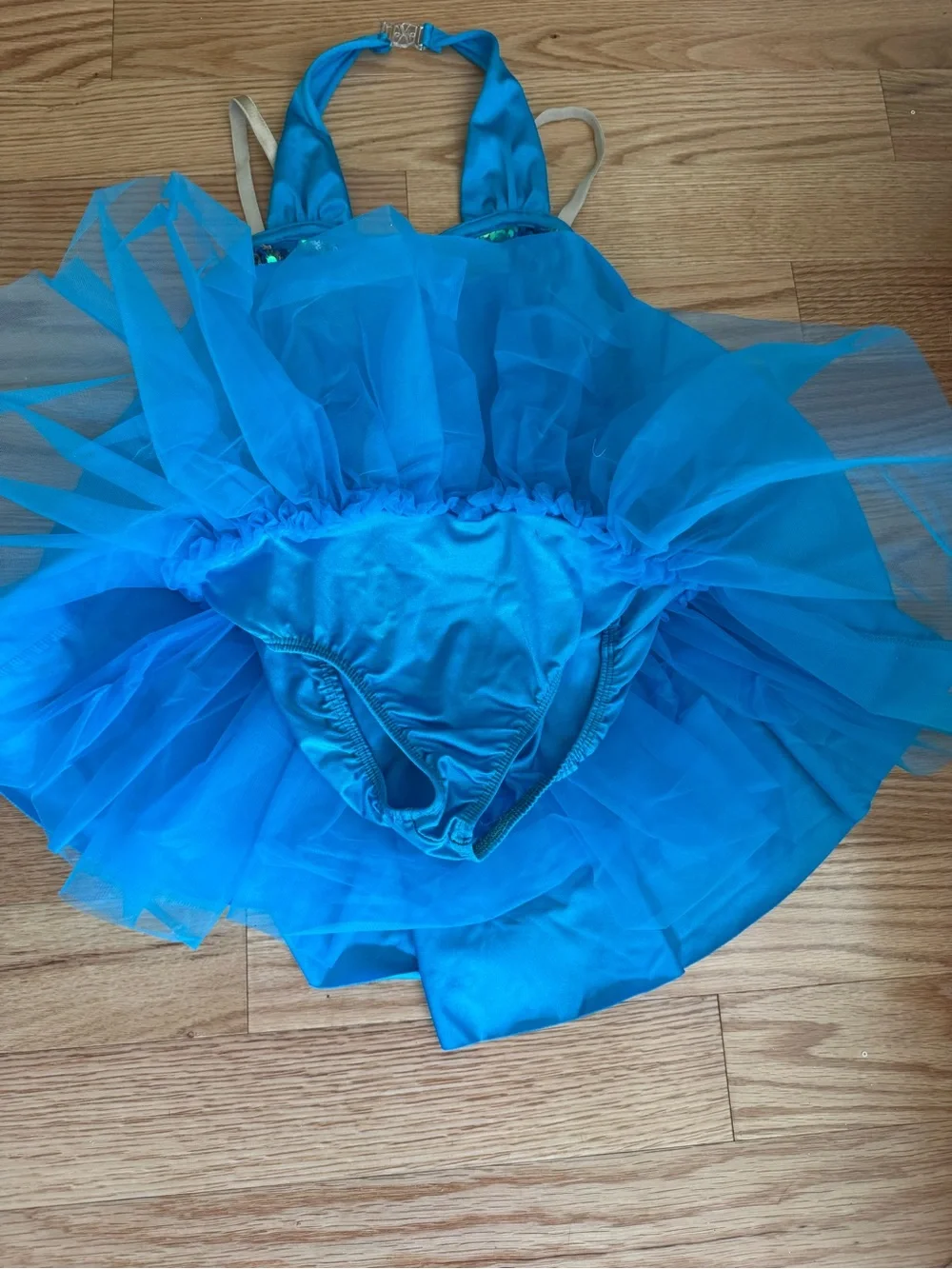 Costume Gallery Blue Sequin Halter Kids Costume - child large